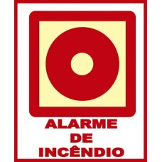 SETA FOTOLUMINESCENTE ALARME DE INCÊNDIO 10X15cm